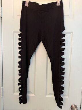 Express Black Ladder Cutout Side Leggings